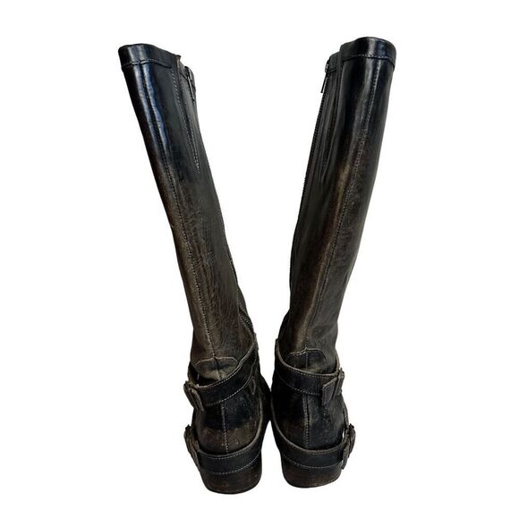 Freebird By Steven Womens 7 Irish Tall Leather Buckle Strap Riding Boots Brown - Picture 6 of 11